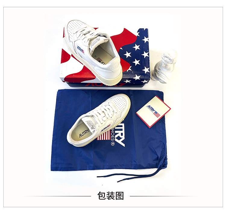 商品[国内直发] Autry|【断码清仓】AUTRY/奥特里 男士女士白色经典款徽标皮革气孔鞋头白尾板鞋休闲鞋男女同款,价格¥806,第8张图片详细描述