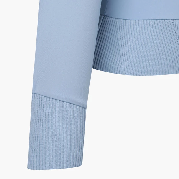 商品【预售商品15天发货】 DESCENTE|GOLF女性高领半拉链长袖T恤适合层搭 DP12WFTL24-LBLG,价格¥1025,第18张图片详细描述