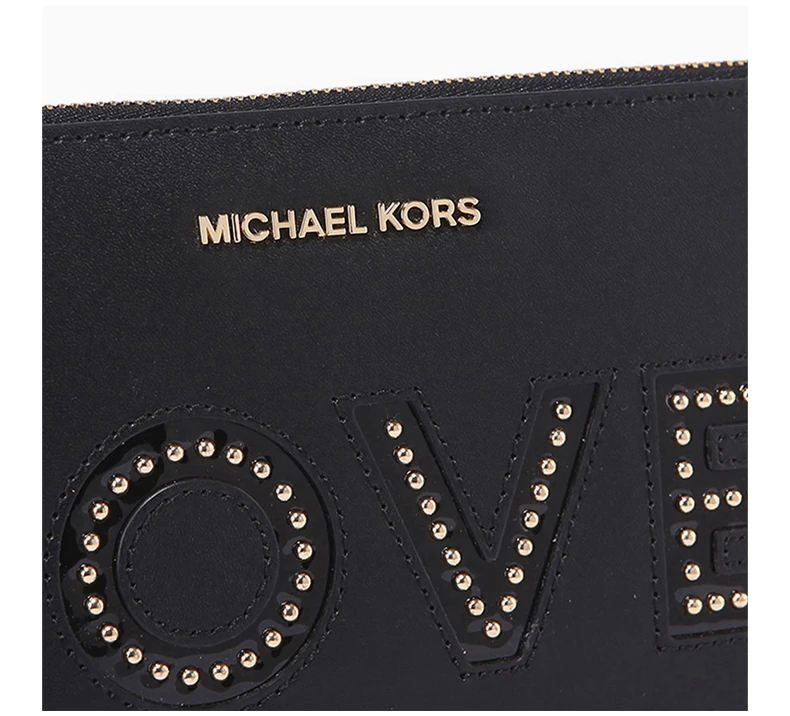 商品Michael Kors|Michael Kors 迈克高仕 黑色牛皮英文女士手拿包 32H7GFDW2O-BLACK,价格¥538,第8张图片详细描述