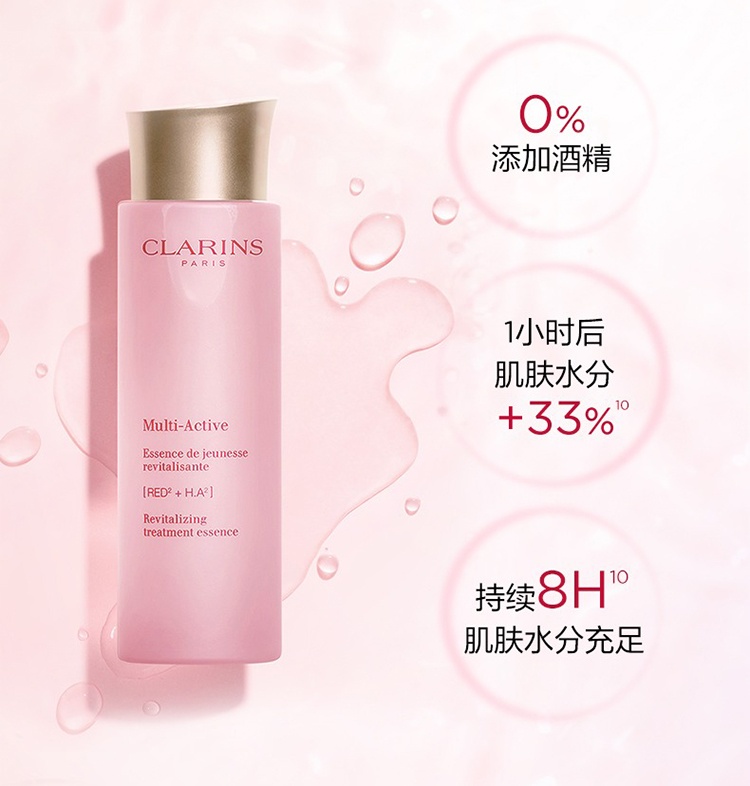 商品Clarins|娇韵诗 青春赋活精华水爽肤水200ml 少女水 粉水  【新旧包装随机发货】,价格¥263,第11张图片详细描述