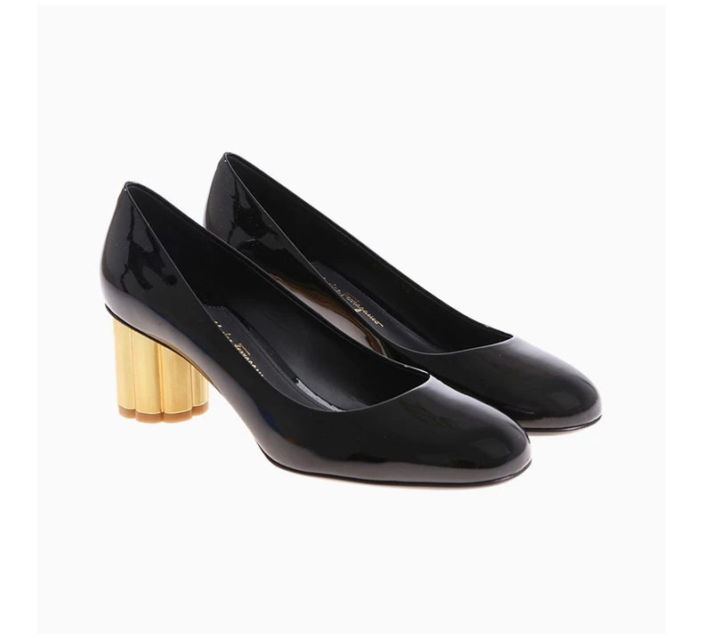 商品[国内直发] Salvatore Ferragamo|SALVATORE FERRAGAMO 黑色女士高跟鞋 0672733,价格¥2453,第5张图片详细描述