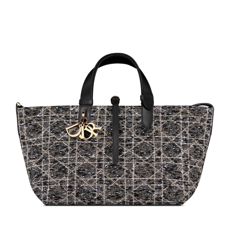 商品Dior|迪奥 Toujours系列女士黑色呢子手提包 M2821ODIO_M197,价格¥28004,第5张图片详细描述