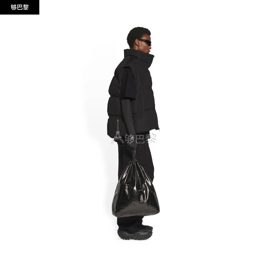 商品Balenciaga|包邮包税【预售7天发货】 BALENCIAGA巴黎世家 23秋冬 男士 马甲 SWING PUFFER马甲 720167TNO321000,价格¥17272,第6张图片详细描述