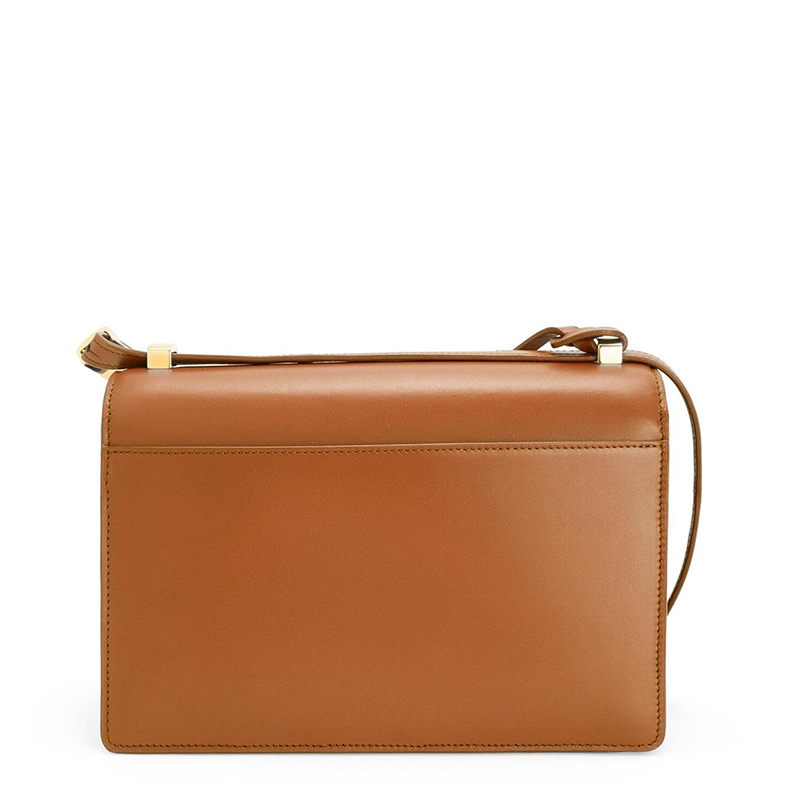 商品Loewe|【包税】LOEWE/罗意威 2021秋冬新款 Barcelona系列 女士棕褐色小牛皮徽标三角搭扣单肩斜挎包0010594182,价格¥23470,第6张图片详细描述