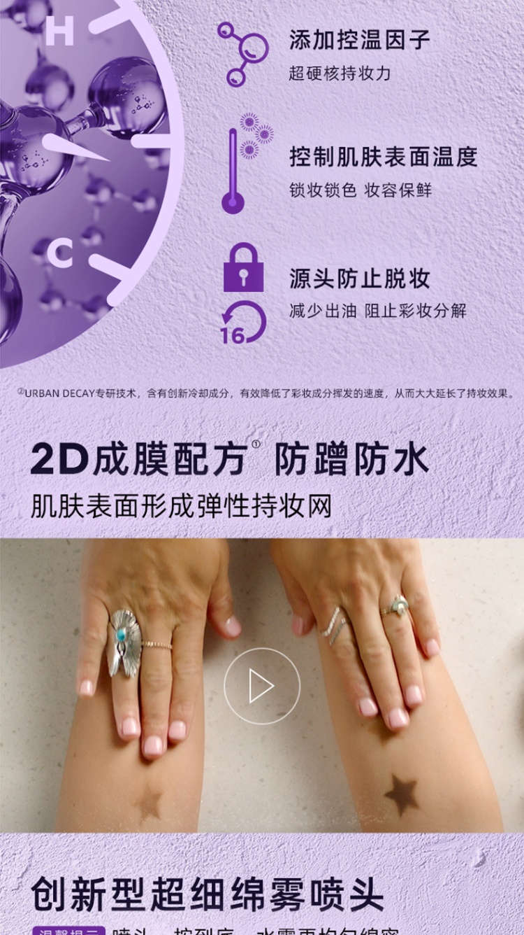 商品Urban Decay|衰败城市干皮保湿长效定妆喷雾持久控油118ml,价格¥218,第4张图片详细描述