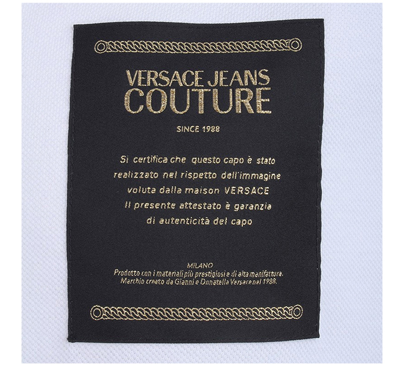 商品Versace|VERSACE JEANS 男士白色POLO衫 B3GVA7P1-36571-003,价格¥645,第10张图片详细描述