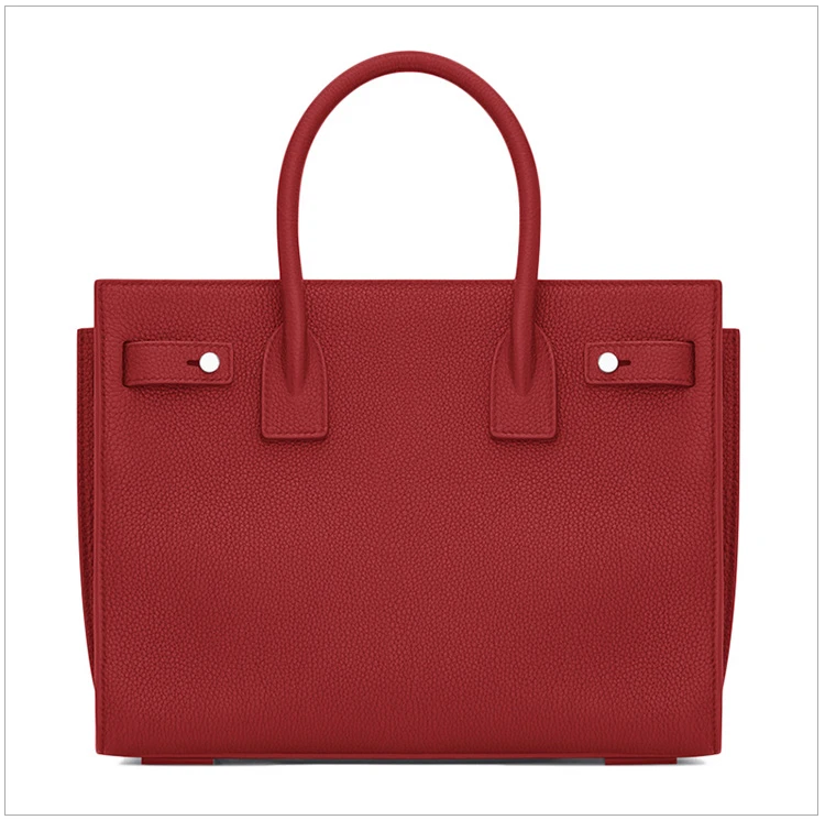 商品[国内直发] Yves Saint Laurent|YSL 圣罗兰 女士宝贝袋软袋红色颗粒皮革手提包 477477-DTI0E-6327,价格¥15922,第5张图片详细描述