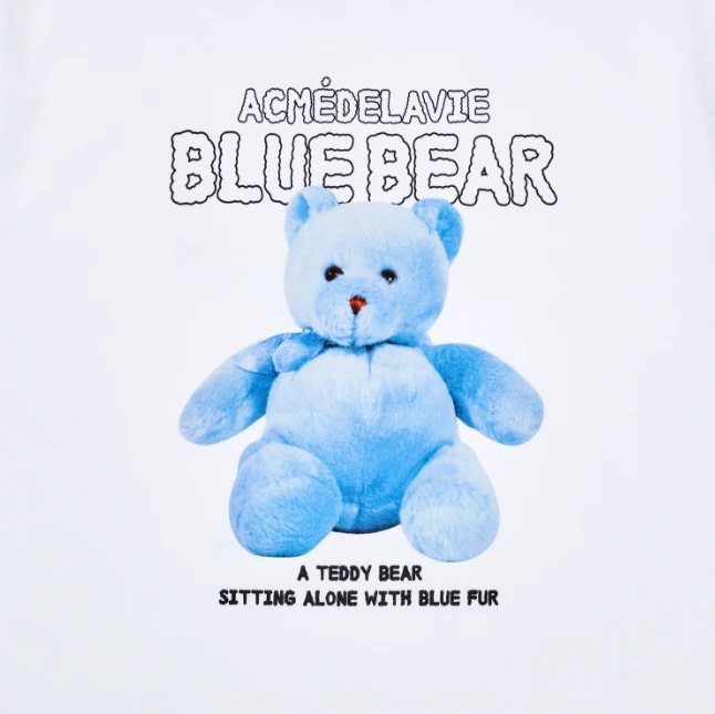 商品Acme de la vie|【享贝家】ZY- ADLV 蓝色泰迪熊休闲短袖T恤 男女同款 白色 LE1213548128_1277339524-WHT,价格¥157,第13张图片详细描述
