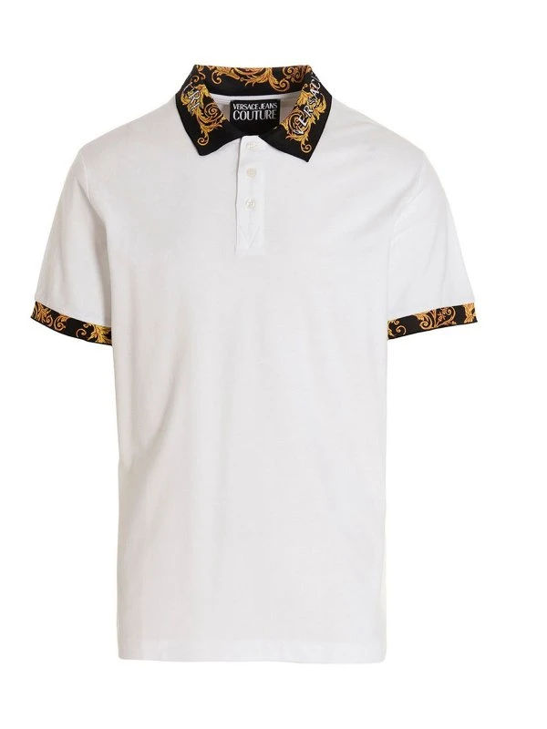 商品[国内直发] Versace|VERSACE 白色男士POLO衫 74GAGT18-CJ01T-003,价格¥1545,第1张图片详细描述