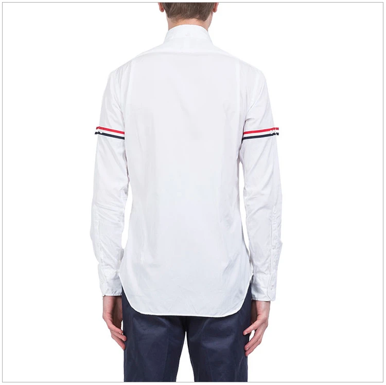 商品Thom Browne|Thom Browne 男士白色棉质衬衫 MWL150E-00906-114,价格¥2804,第7张图片详细描述
