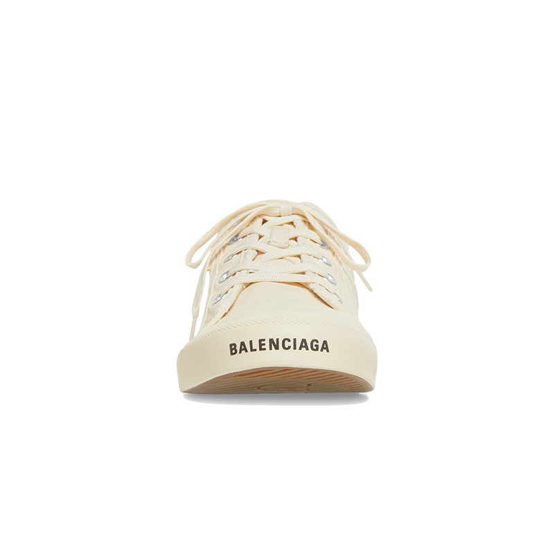 商品Balenciaga|Balenciaga/巴黎世家 经典款 女士白色磨损棉质材料露跟穆勒鞋帆布鞋,价格¥4047,第4张图片详细描述
