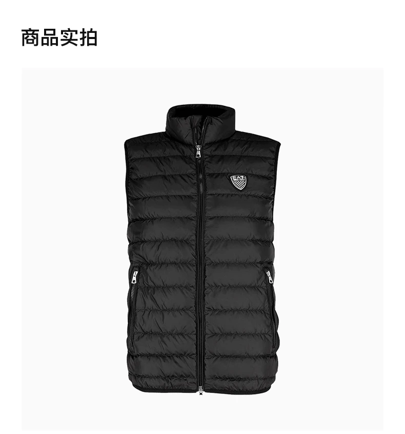 商品Emporio Armani|EMPORIO ARMANI 黑色男士马甲 6ZPQ02-PN22Z-1200,价格¥1383,第4张图片详细描述