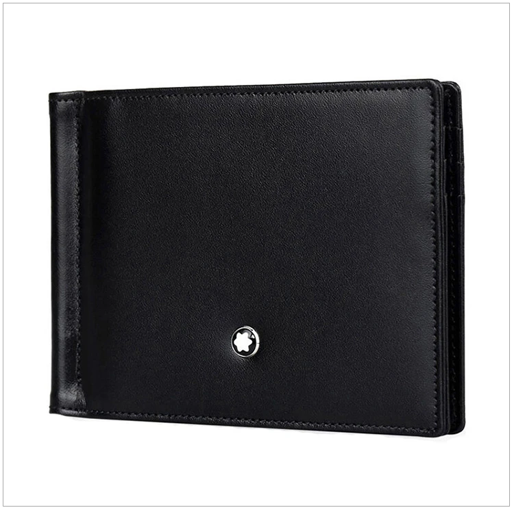 商品[国内直发] MontBlanc|Mont Blanc 万宝龙 男士大班系列黑色牛�皮6片格配金属票夹钱夹 5525,价格¥1531,第14张图片详细描述