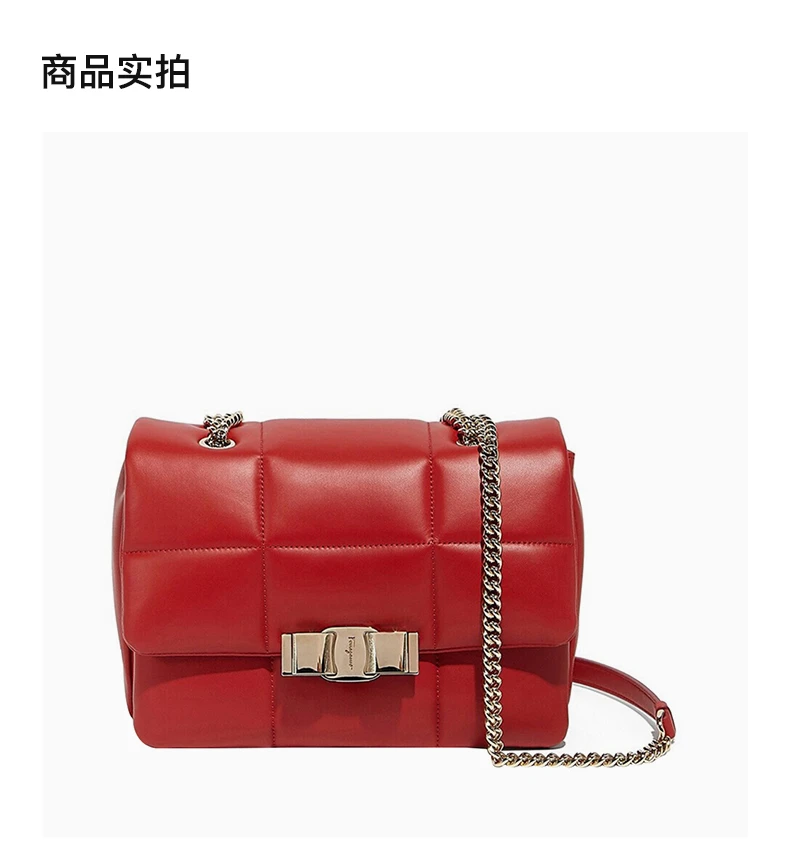 商品[国内直发] Salvatore Ferragamo|SALVATORE FERRAGAMO 女士红色牛皮单肩斜挎包 21-H342-709439,价格¥7568,第4张图片详细描述