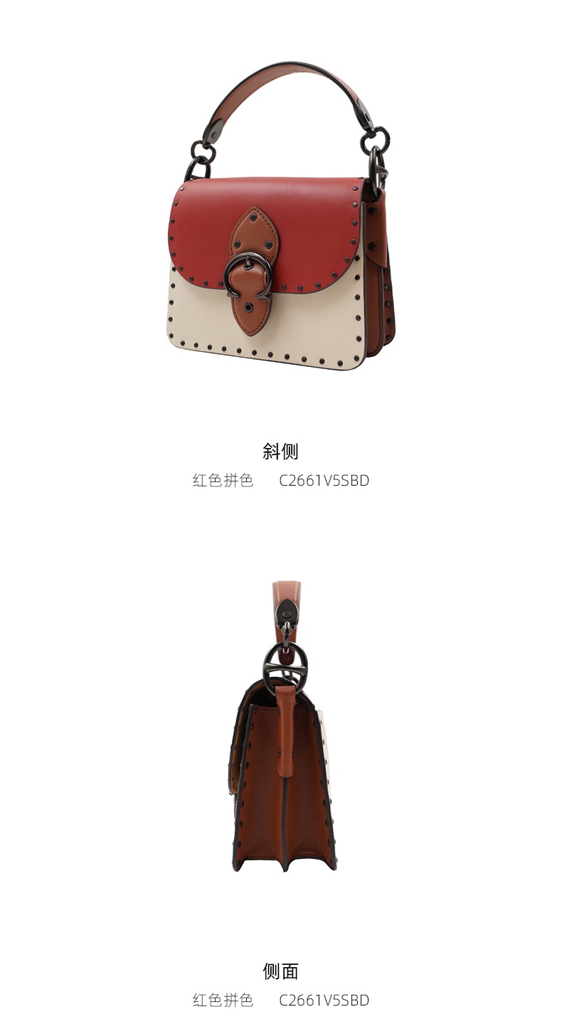 商品Coach|蔻驰�专柜款BEAT迷你女士PVC配皮单肩手提包,价格¥3235,第23张图片详细描述