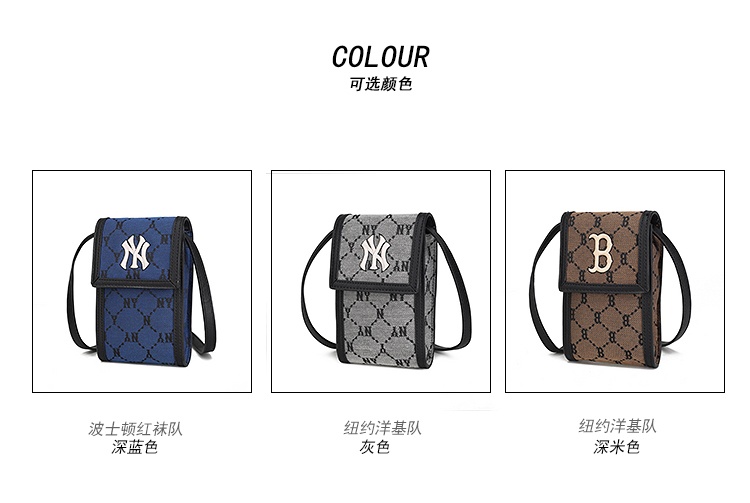 商品[国内直发] MLB|【官方防伪验证 国内发】MLB男女同款2022新款NY老花字母潮牌休闲斜跨小包手机包 3ACRH011N,价格¥390,第9张图片详细描述