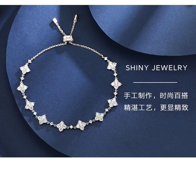 商品[国内直发] apm Monaco|apm MONACO 闪耀手链女可调节新款时尚设计高级情人节首饰礼物AB4543OX 银色,价格¥1122,第10张图片详细描述