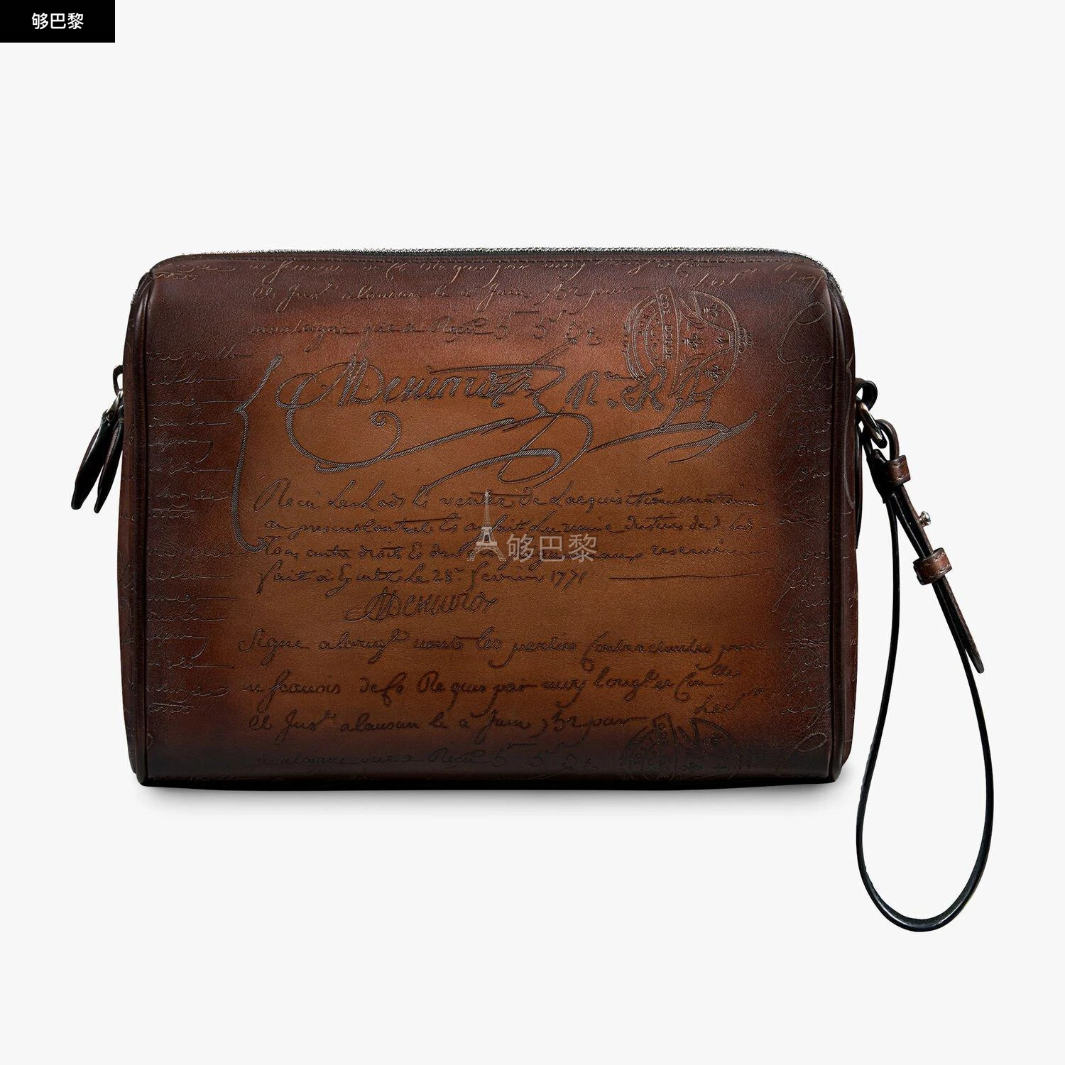 商品Berluti|【预售】 伯鲁提 24秋冬 男士 手拿包 Rosewood Scritto Leather Pouch ROSEWOOD__NEO-JOUR-V2_ML6,价格¥12339,第5张图片详细描述