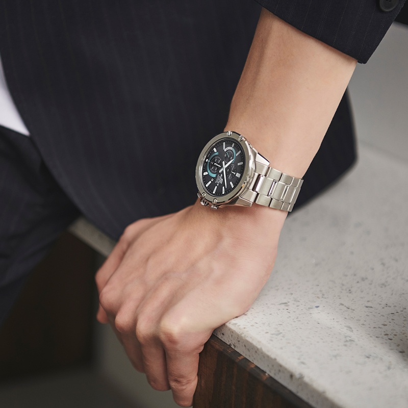 商品[国内直发] Casio|卡西欧手表EDIFICE 轻薄系列 人造蓝宝石玻璃镜面 两针、计时功能,价格¥1228,第3张图片详细描述