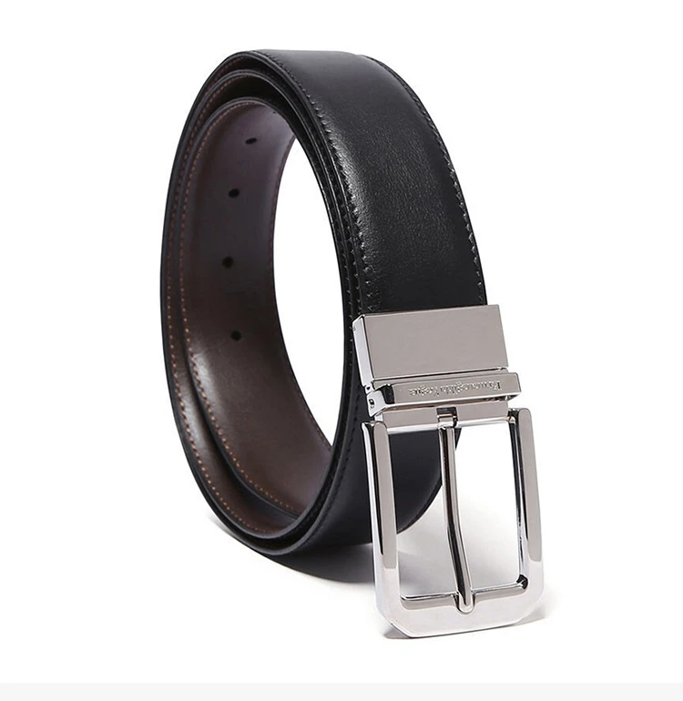 商品[国内直发] Zegna|ZEGNA 杰尼亚 男士黑色牛皮腰带 ZPJ45-977-NTM【包装随机，部分无包装盒】,价格¥1055,第6张图片详细描述