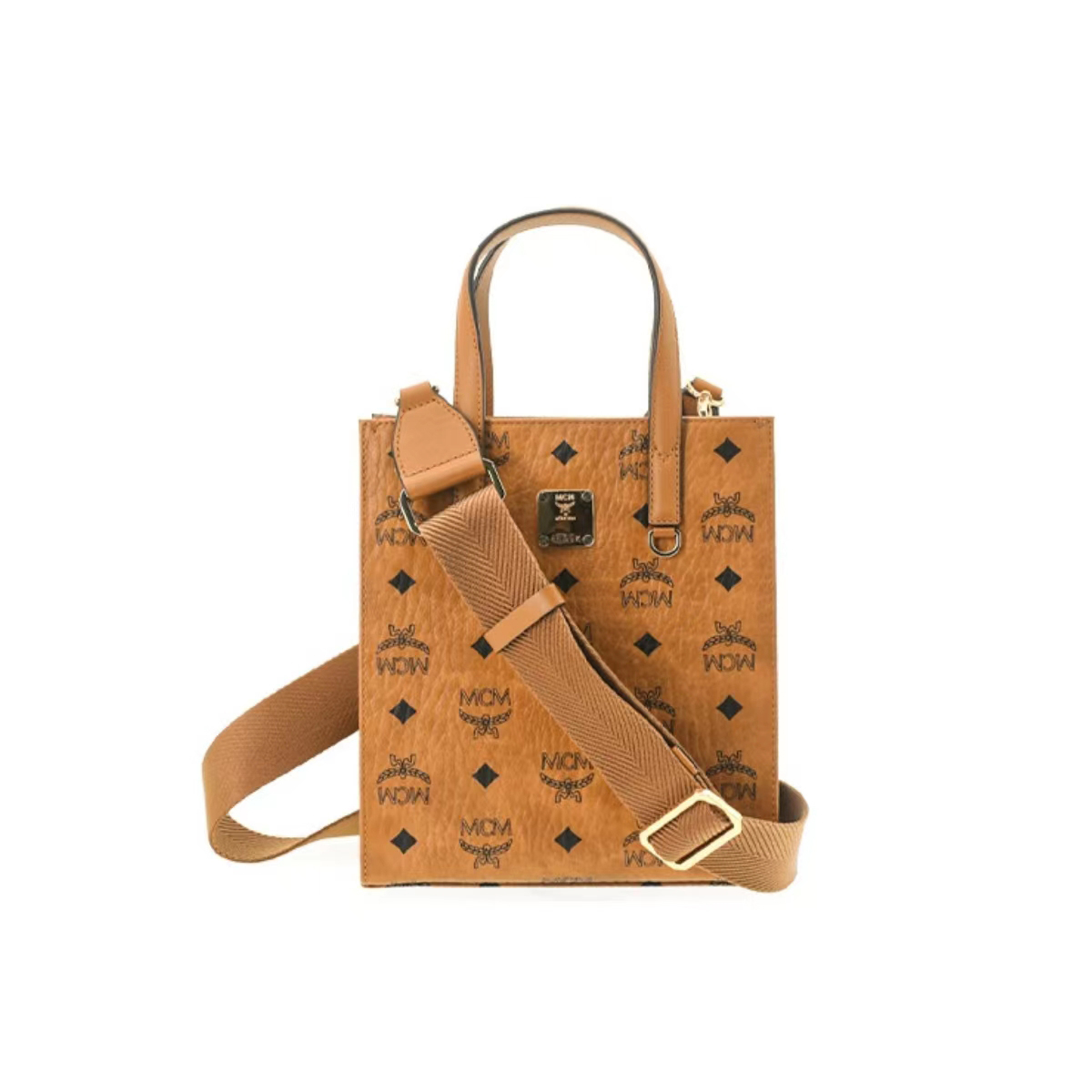商品[国内直发] MCM|MCM女包奢侈品 中性Visetos Klassik干邑色人造革迷你手提单肩斜挎包礼物送女友MMTAAKC02CO001,价格¥2393,第4张图片详细描述