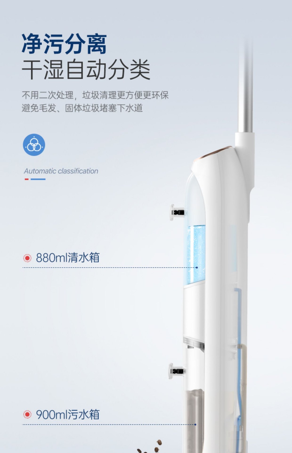 商品[国内直发] Morphy Richards|洗地机家用扫拖吸三合一拖把无线智能自动静音清洗机MR3300,价格¥2093,第34张图片详细描述