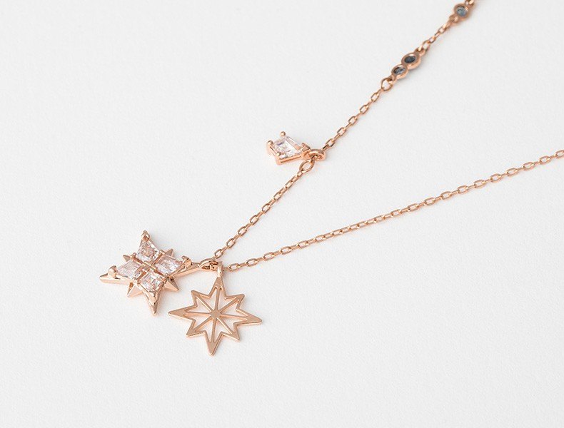 商品Swarovski|SWAROVSKI 施华洛世奇 浪漫星星造型 项链 精巧别致 镀玫瑰金色 5494352,价格¥582,第5张图片详细描述
