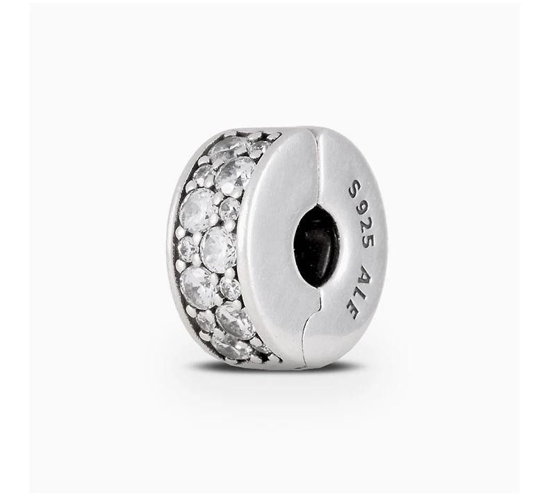 商品PANDORA|PANDORA 潘多拉 闪烁优雅925银硅胶女士串饰固定夹 791817CZ,价格¥191,第4张图片详细描述