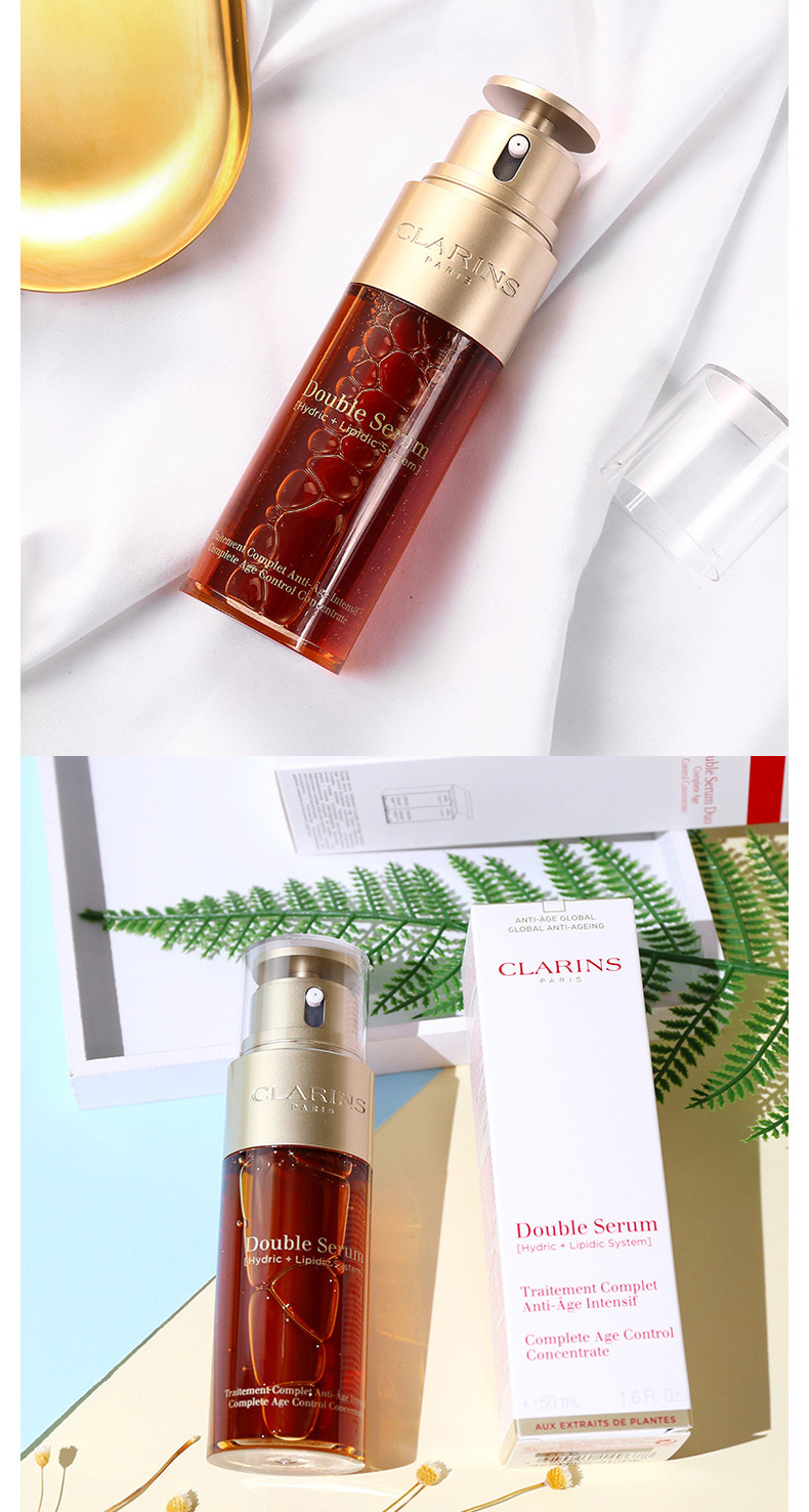 商品Clarins|CLARINS/娇韵诗 黄金双瓶 双萃赋活精华露 50ML｜包邮【香港直发】,价格¥515,第2张图片详细描述