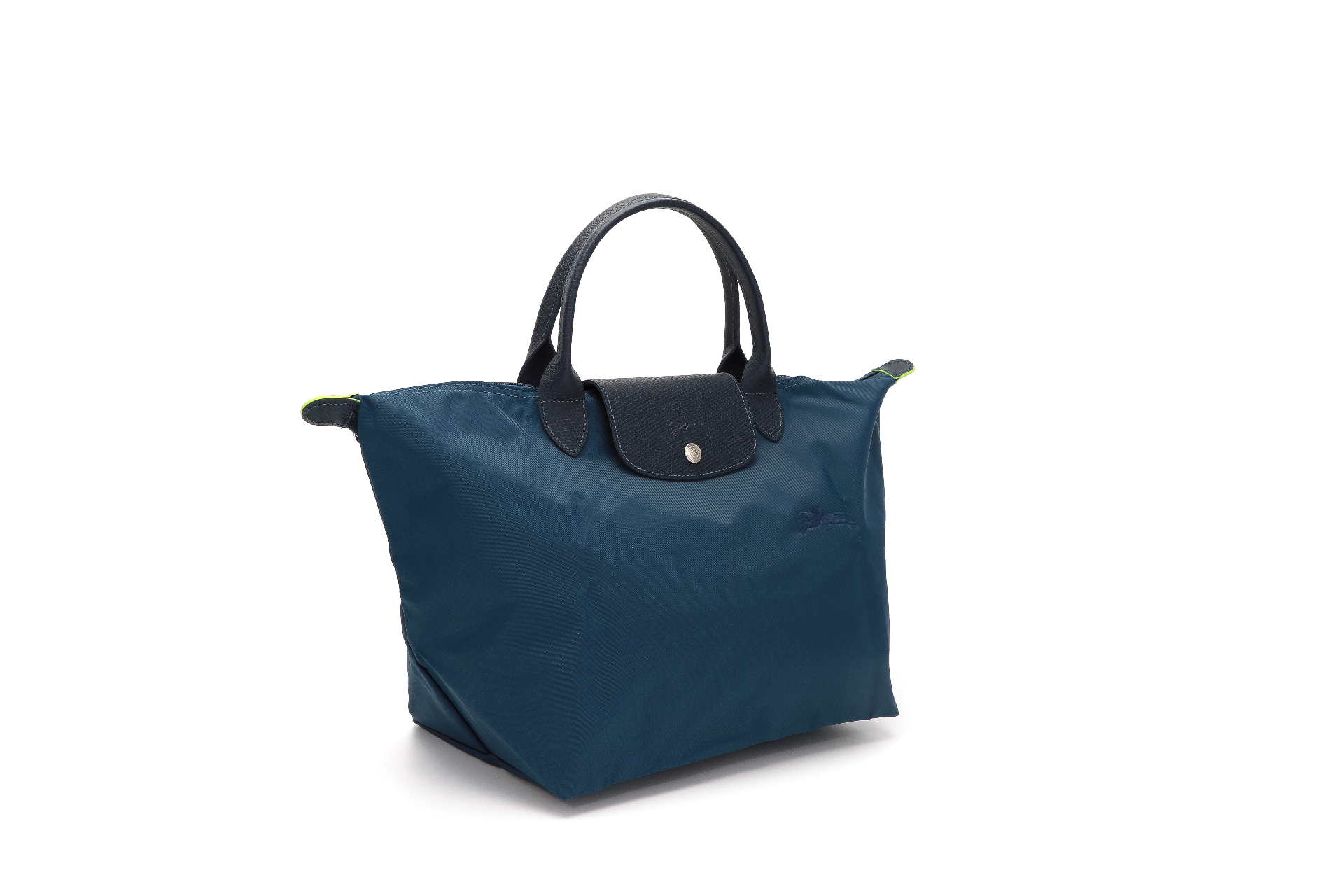 商品[国内直发] Longchamp|珑骧 LONGCHAMP 奢侈品 女士LE PLIAGE GREEN环保系列中号深海蓝色织物短柄可折叠手提包饺子包 1623 919 P57,价格¥852,第11张图片详细描述