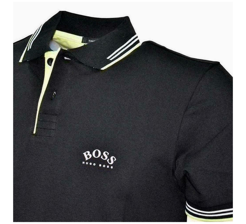 商品Hugo Boss|HUGO BOSS 男士黑色POLO衫 PAULCURVED-50412675-003,价格¥657,第7张图片详细描述