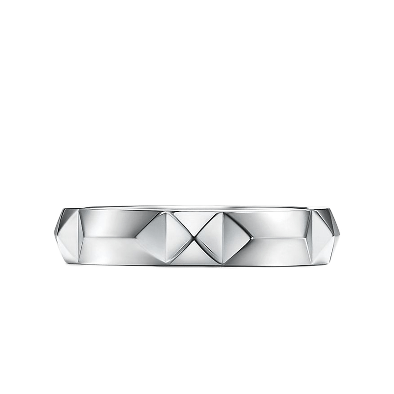 商品Tiffany & Co.|  Tiffany & Co./蒂芙尼 True系列 950铂金斜边设计4mm宽简约戒指婚戒GRP11959,价格¥17957,第3张图片详细描述