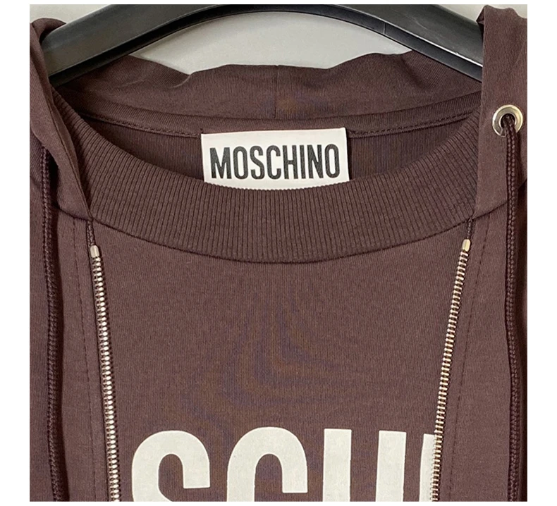 商品Moschino|MOSCHINO 女士棕色假两件连帽卫衣裙 ET0458-5526-8194,价格¥625,第5张图片详细描述