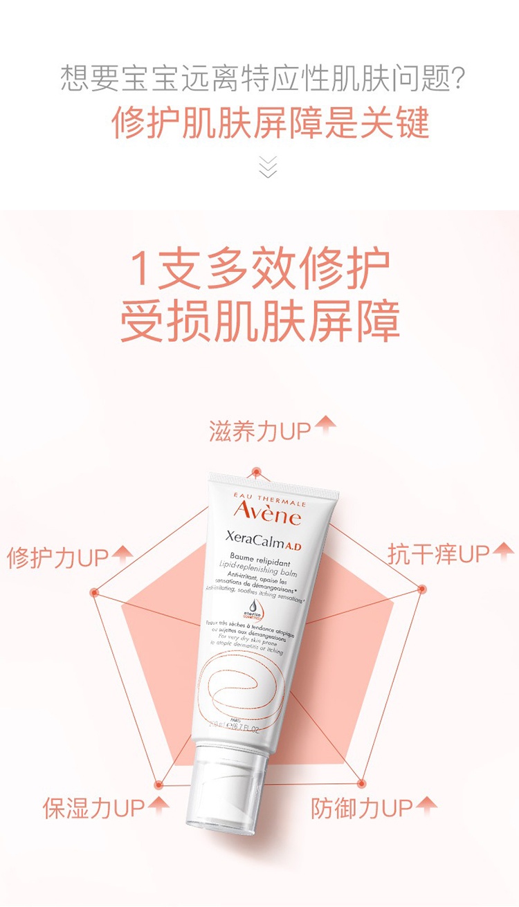 商品Avene|Avene雅漾三重AD修护盈润身体乳200ml 婴儿儿童面霜 ,价格¥202,第15张图片详细描述