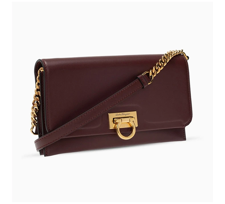商品Salvatore Ferragamo|SALVATORE FERRAGAMO 酒红色女士单肩包 22-D969-733023,价格¥5138,第6张图片详细描述