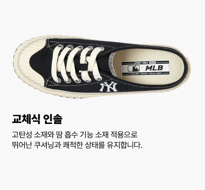 商品MLB|【享贝家】ZY- MLB 轻便耐磨半拖帆布鞋 一脚蹬懒人鞋 男女同款 黑色 3AMUUA11N-50BKS,价格¥199,第5张图片详细描述
