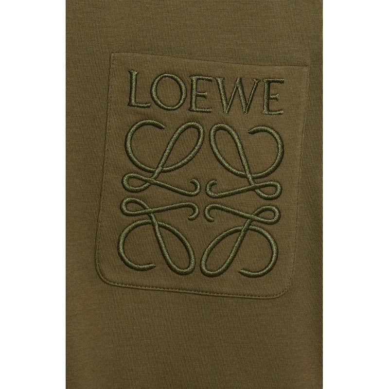 商品Loewe|LOEWE/罗意威 男士卡其绿棉短袖T恤,价格¥3604,第4张图片详细描述
