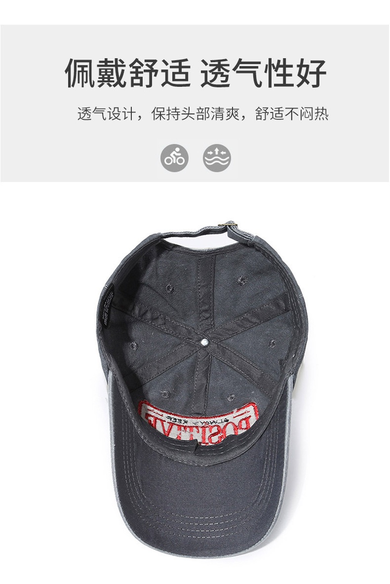 商品[国内直发] GLENVINTEN|格岚云顿英国品牌成人棒球帽跨境帽子男春秋季刺绣水洗做旧美式复古鸭舌帽潮牌防晒遮阳,价格¥78,第5张图片详细描述