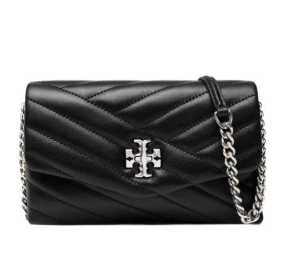 商品[国内直发] Tory Burch|TORY BURCH汤丽柏琦 TB女包 Kira链条包 皮革绗缝斜挎包 黑色90343-002,价格¥2471,第1张图片详细描述