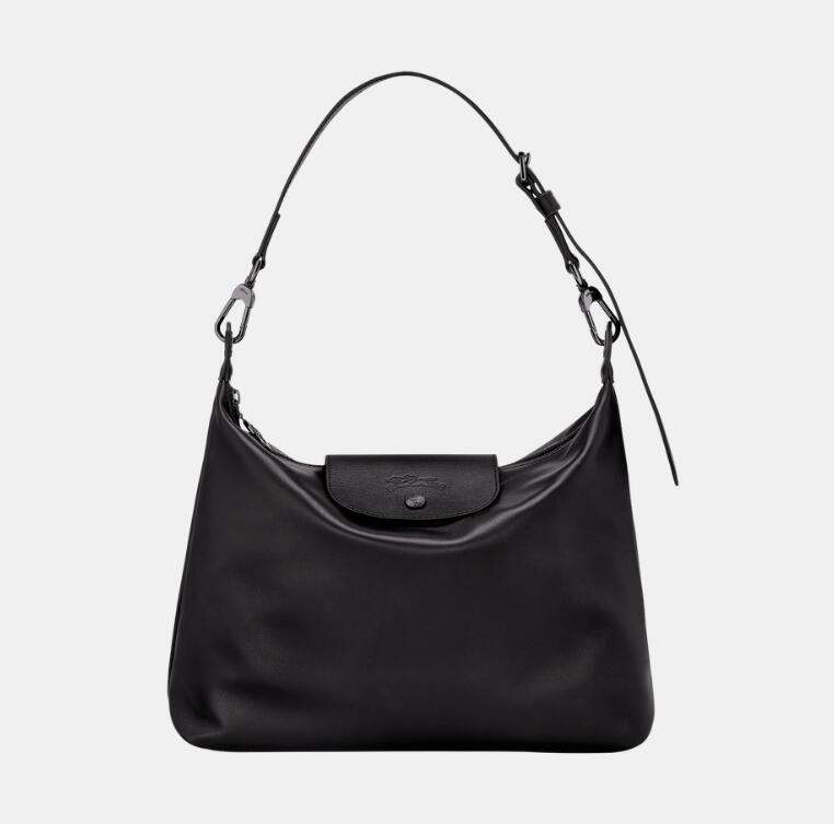 商品[国内直发] 【春节不打烊国内现货速发】 Longchamp|珑骧女士斑鸠灰黑色白色牛皮革中号手提单肩包10189 987,价格¥5117,第1张图片详细描述