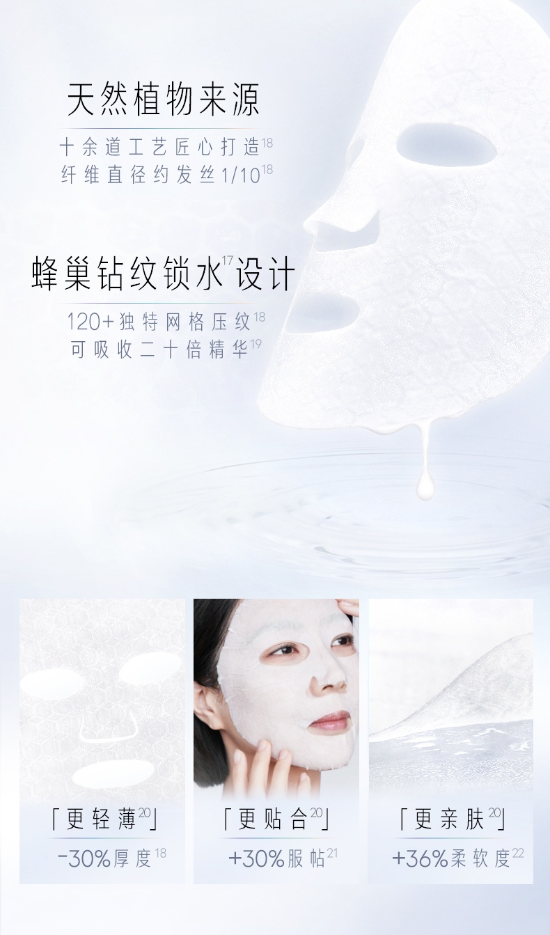 商品Olay|OLAY 玉兰油 水感透白光曜钻纹弹力抗糖小白瓶精华面膜 5/15片 抗糖减黄 水润透亮,价格¥94,第8张图片详细描述