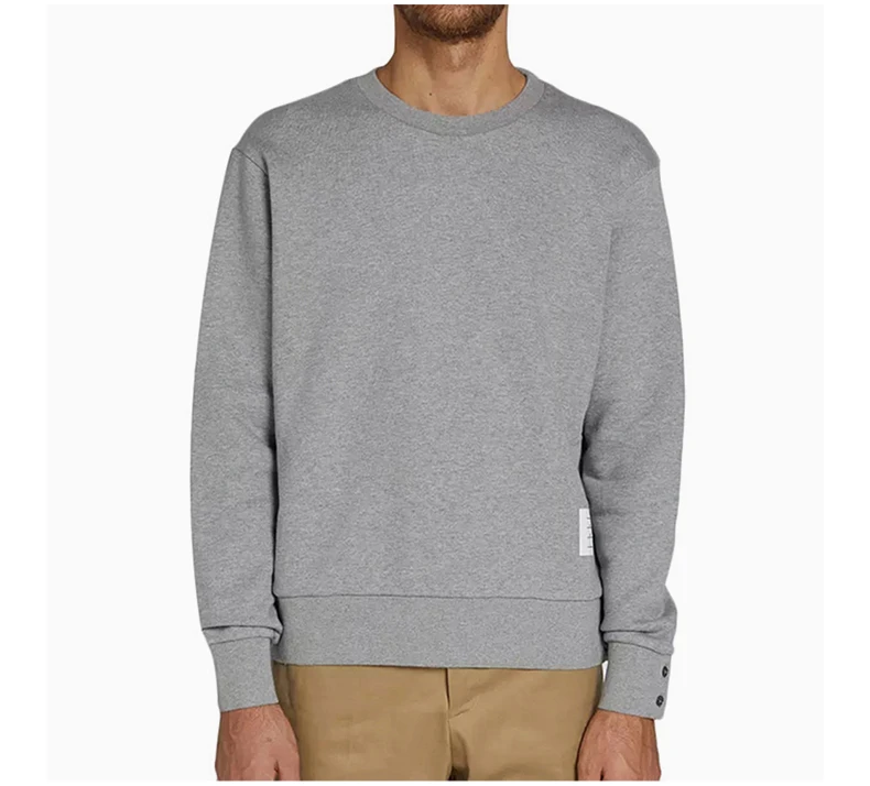 商品Thom Browne|THOM BROWNE 浅灰色男士卫衣/帽衫 MJT085A-03377-055,价格¥2952,第10张图片详细描述