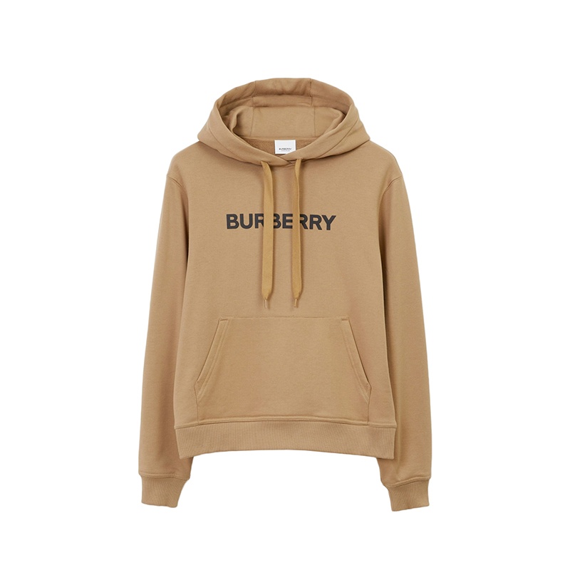商品Burberry|BURBERRY/博柏利 女士驼色棉质徽标印花连帽卫衣,价格¥3161,第2张图片详细描述