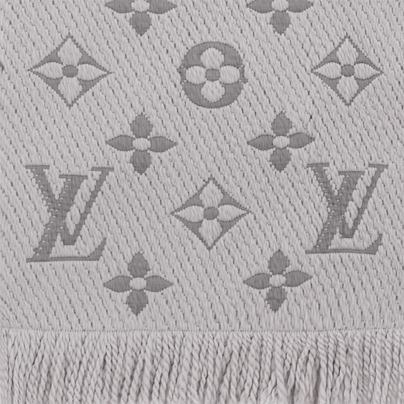 商品Louis Vuitton|Louis Vuitton/路易威登 女士珍珠灰色羊毛混纺老花围巾,价格¥3227,第4张图片详细描述