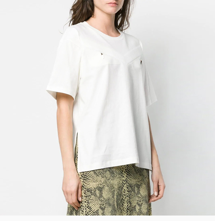 商品Fendi|Fendi 芬迪 女士米白色短袖 FAF077-A6MH-0C00,价格¥2046,第8张图片详细描述
