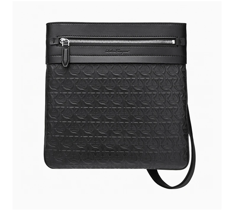 商品Salvatore Ferragamo|SALVATORE FERRAGAMO 菲拉格慕 男士黑色斜挎包 24-A426-723818,价格¥5238,第3张图片详细描述
