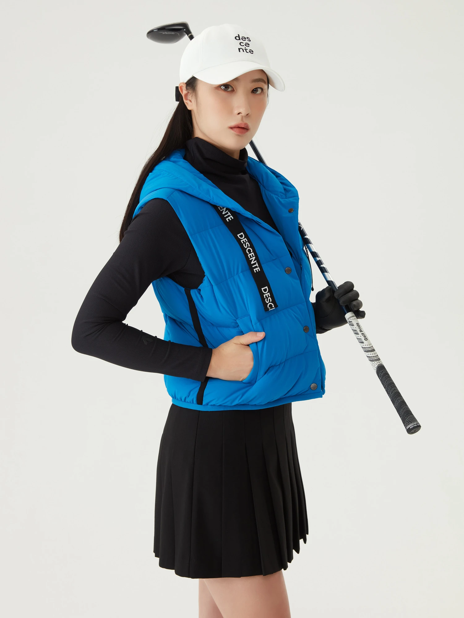 商品【预售商品15天发货】 DESCENTE|高尔夫女性松紧带细节百褶裙优雅 DO32WFSK93-MLGG,价格¥1025,第7张图片详细描述