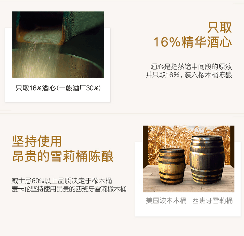 商品[国内直发] Macallan|麦卡伦12年单桶700ml雪莉桶苏格兰单一麦芽威士忌进口酒正品保证,价格¥1667,第8张图片详细描述