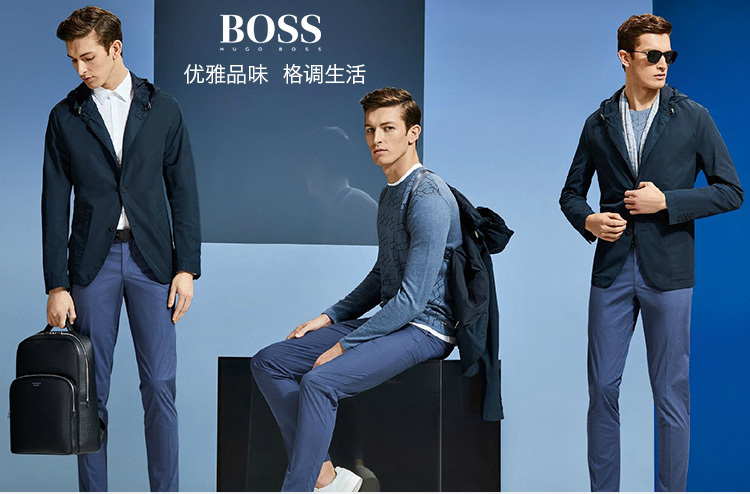 商品Hugo Boss|Hugo Boss 雨果博斯 男士深藍色纯棉短袖T恤 TEE2-1815506410,价格¥600,第3张图片详细描述