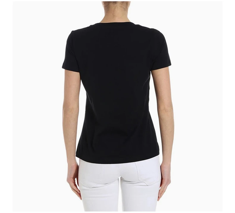 商品Moschino|Moschino 莫斯奇诺 女士黑色纯棉T恤 EA0707-0540-1555,价格¥1110,第7张图片详细描述